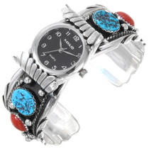 Ladies Turquoise Coral Watch 24428