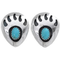 Turquoise Bear Paw Earrings 23918