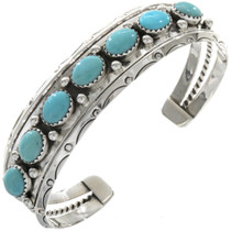 Navajo Turquoise Silver Bracelet 23332