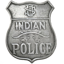 Silver US Indian Police Badge 29195