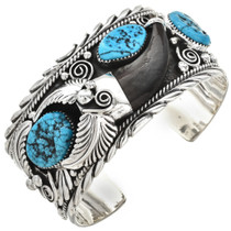 Navajo Turquoise Bear Claw Bracelet 24967