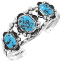 Natural Turquoise Sterling Silver Ladies Cuff 27335