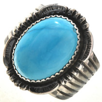 Turquoise Silver Mens Ring 28735