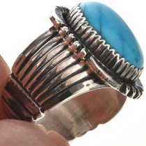 Blue Turquoise Mens Ring 28735