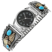 Gold Turquoise Navajo Watch 24508