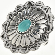 Turquoise Silver Concho Ring 28941