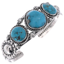 Navajo Ithaca Peak Turquoise Bracelet 23769