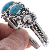 Sterling Silver Blue Turquoise Cuff Bracelet 23769