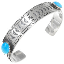 Navajo Turquoise Silver Bracelet  25119