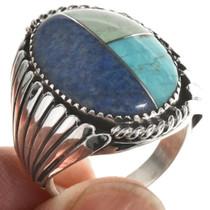 Inlaid Turquoise Lapis Mens Ring 28605