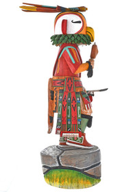 Large Colorful Parrot Kachina Doll 29573