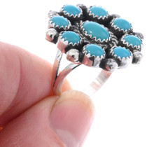 Kingman Turquoise Cluster Ring 27688