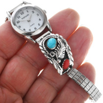 Navajo Turquoise Coral Watch 24504