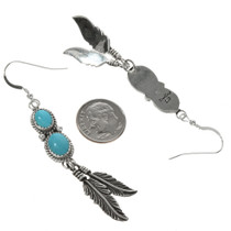 Navajo Two Stone Turquoise French Hooks 29503