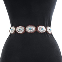 Sleeping Beauty Turquoise Concho Belt 23891