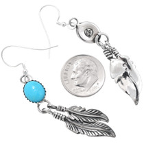 Genuine Turquoise Dangle Earrings 29400