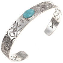 Handhammered Turquoise Cuff Bracelet 23549