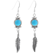 Turquoise Feather Earrings 27585