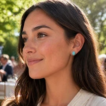 Native American Blue Turquoise Earrings 28463