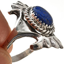 Blue Lapis Sterling Native American Ring Ladies 29873