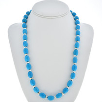 Blue Turquoise Bead Necklace 30039