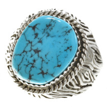 Turquoise Silver Navajo Ring 30130