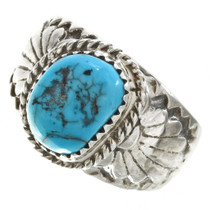 Genuine Turquoise Silver Navajo Ring 30131