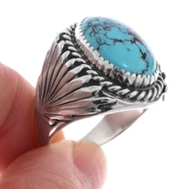 Sterling Silver Navajo Mens Ring 30132