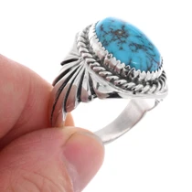Real Turquoise Silver Ring 30134
