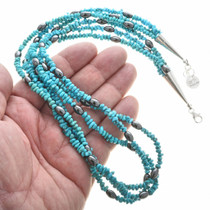 Navajo Made Beaded Turquoise Necklace 30268
