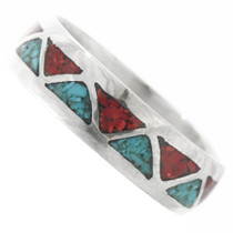 Inlaid Sterling Turquoise Ring 30536