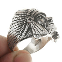 Silver Indian Chief Ring 30562