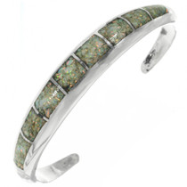 Navajo Inlaid Opal Silver Bracelet 30678 