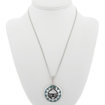 Turquoise Sunface Pendant 30755