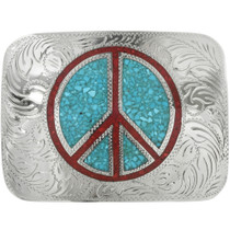 Medium Peace Sign Belt Buckle 30934