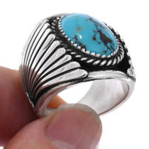 Southwestern Turquoise Silver Ring 30937