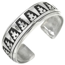 Overlaid Silver Tommy Rose Singer Navajo Bracelet 30947