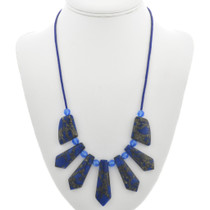 Blue Jasper Crystal Bead Necklace 31130