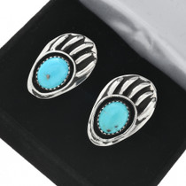 Turquoise Bear Claw Cuff Links 31225