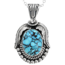 Spiderweb Turquoise Silver Pendant 31308