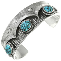 Spiderweb Turquoise Silver Navajo Bracelet 31408