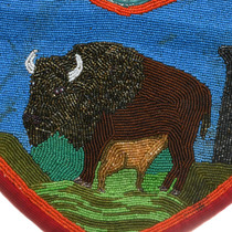 Nez Perce Tribe Beaded Buffalo Bag 31509