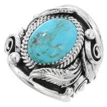 Spiderweb Turquoise Silver Ring 31496