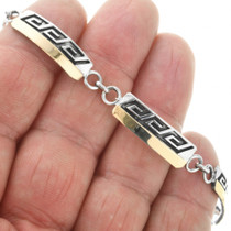 Native American Gold Silver Link Bracelet