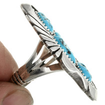 Ladies Turquoise Sterling Cluster Ring 31691