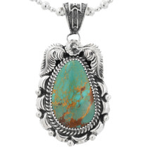 Green Turquoise Silver Pendant 32020