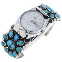 Old Pawn Navajo Turquoise Watch 32809