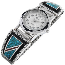 Navajo Sterling Silver Turquoise Watch 32961