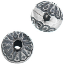 Sterling Silver Flower Pattern Beads 32744