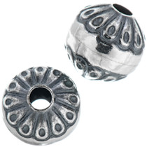 Sterling Silver Flower Pattern Beads 32745